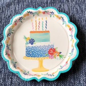 Pioneer Woman 8 Disposable Birthday Plates 11.5”